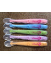 Set of 5 100% Food Grade High Quality Flexible Soft Ended Silicon Baby spoon Set ( Pack of 5 Beautiful Colors !) 