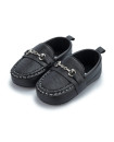 First walker Pu leather dress baby boy Soft sole infant Moccasins baby loafers shoes Black