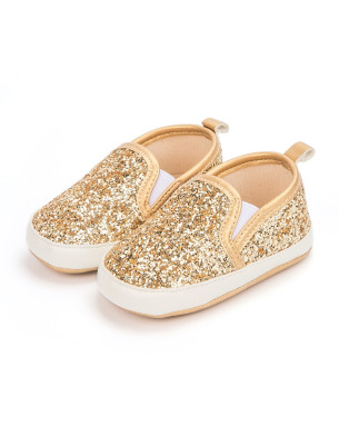First Walker Sequin High Quality Moccasins Casual Comfortable Soft sole Flat Lazy Loafers baby toddler girl shoes Gold