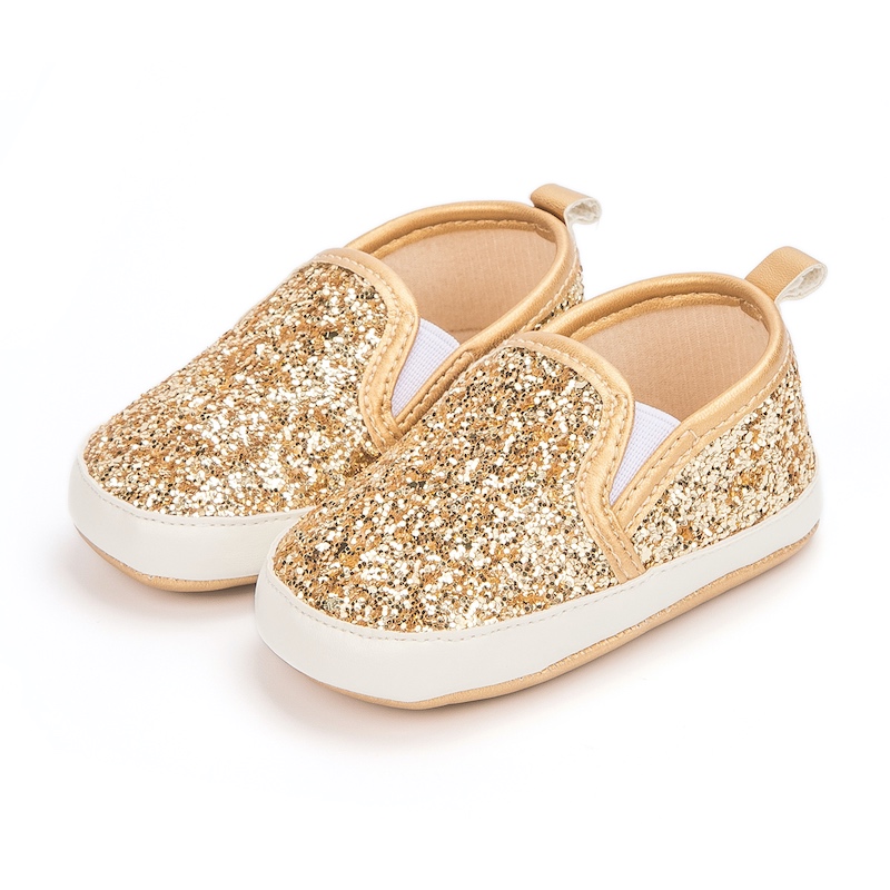 First Walker Sequin High Quality Moccasins Casual Comfortable Soft sole Flat Lazy Loafers baby toddler girl shoes Gold