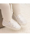 First Walker Sequin High Quality Moccasins Casual Comfortable Soft sole Flat Lazy Loafers baby toddler girl shoes White