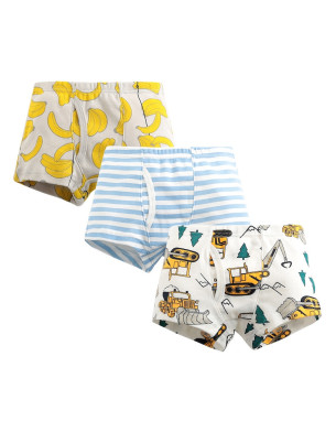 Boys Boxer Briefs Cotton Toddler Kids Underwear Pack of 3 Set 4