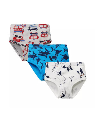 Boys Soft cotton Briefs Toddler kids Underwear Pack of 3 Set 3