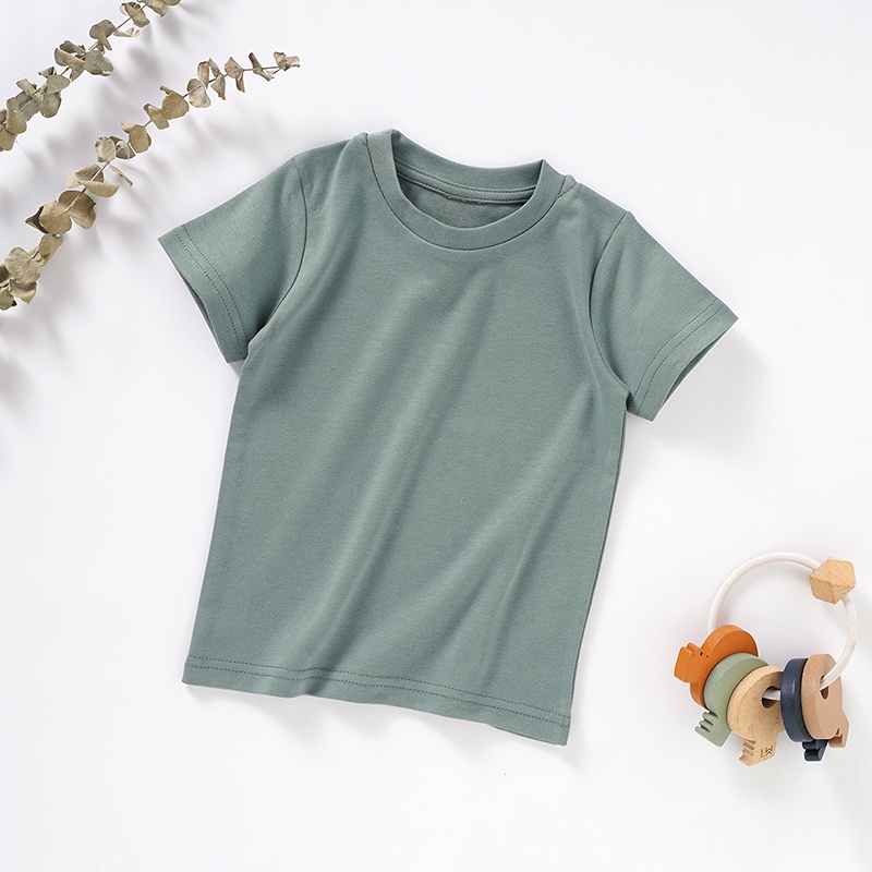 Toddler Organic Cotton T-Shirts O Neck Summer Short Sleeve