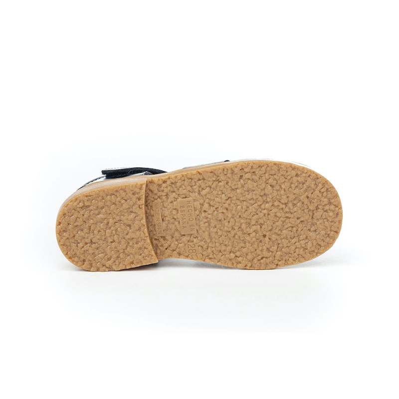 Made in Spain Classic Napa Leather Velcro Sandals Boys EU25-EU34 Navy Marino