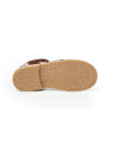 Made in Spain Classic Napa Leather Velcro Sandals Boys EU25-EU34 Brown