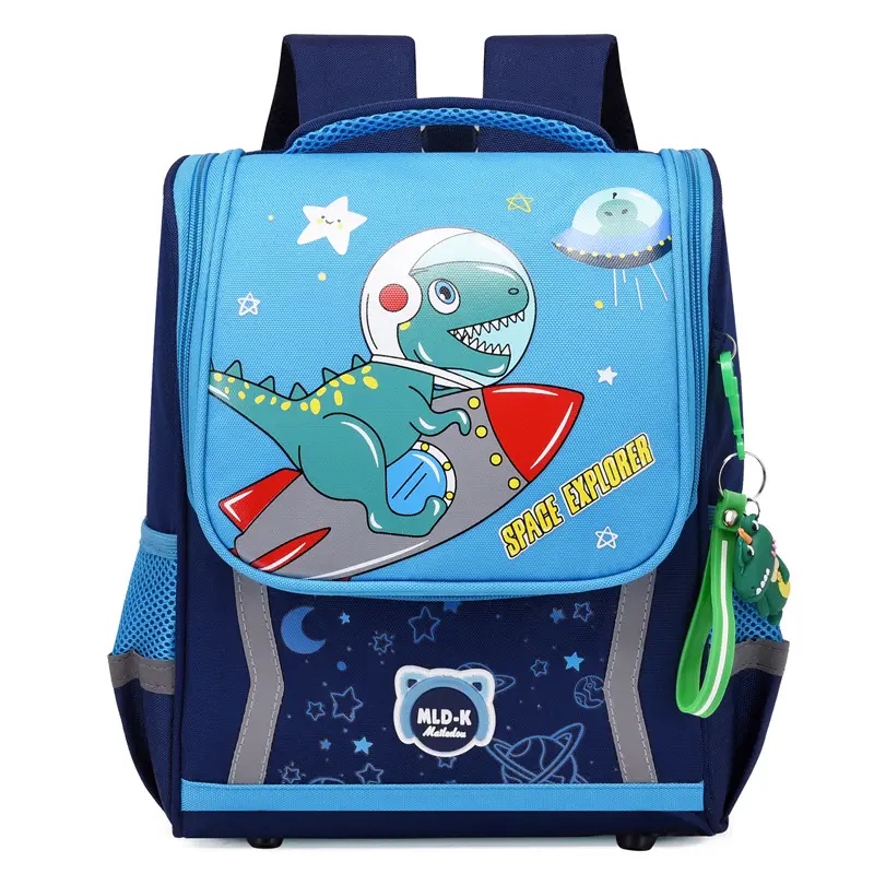 School kids backpack student book bag kindergarten primary Dinosaur