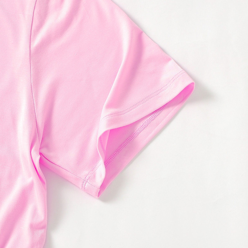 Super Soft Bamboo Causal Nightgowns Summer Women Dress B011 Pink