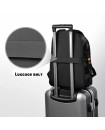 Business School PU Leather bag 15.6 inch laptop usb charging back pack travel anti theft Black
