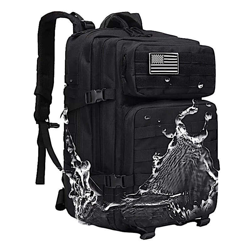 600D Tactical Backpack Outdoor Sport Waterproof Hiking Survival Bag Hunting Black Khaki