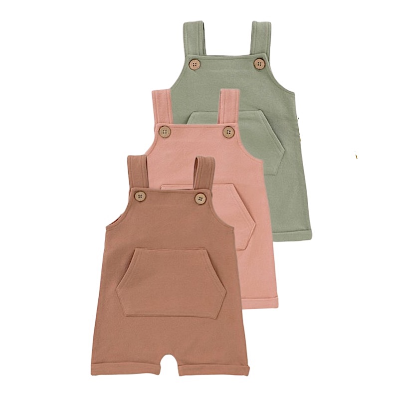 Four Season Organic Cotton Little Toddler Overalls Pants with Pocket