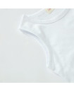 Boys 2Y-7Y Soft Organic Cotton White Tank Top Undershirts
