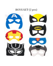 Kids Superhero Mask Sets School Activities Birthday parties Halloween Dress up Party Theme Party Cosplays