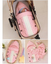 Grey Pink Crib Baby Cart Envelope Crochet Sleeping Bag for Babies 74x35cm