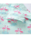 Pajama Set 2Y-7Y Organic Cotton O-neck Super Soft And Breathable Flamingo HY6001-5