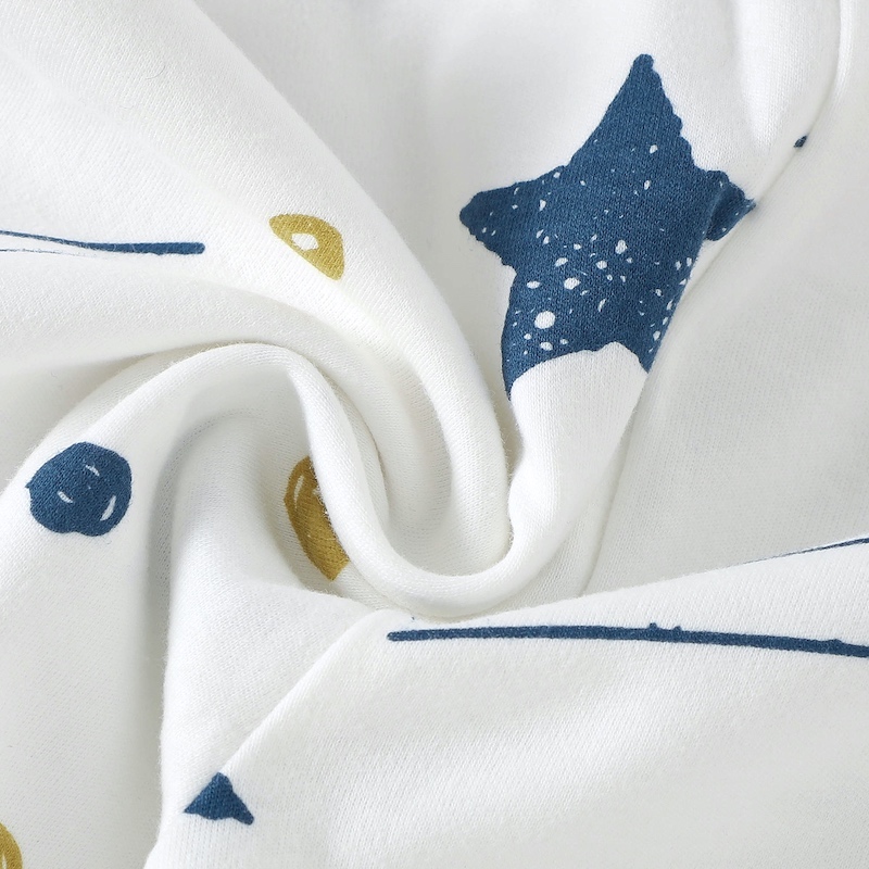 Pajama Set 2Y-7Y Organic Cotton O-neck Super Soft And Breathable Stars JY9503-8