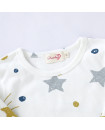 Pajama Set 2Y-7Y Organic Cotton O-neck Super Soft And Breathable Stars JY9503-8