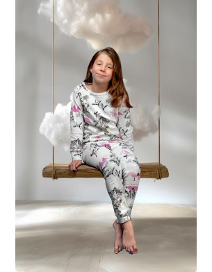 Pajama Set 2Y-7Y Organic Cotton O-neck Super Soft And Breathable scenery HY6007-22