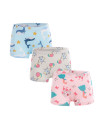 Little Girls 2Y-7Y Set of 3 Boxer Briefs Underwear combed cotton-PJ108-Dolphin group H370