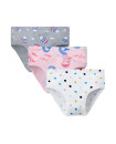 Girls 2Y-7Y Soft Combed Cotton Pack of 3 underwear Briefs SJ212 Polka H103