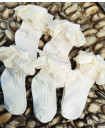 Girls 3 Pairs White 3Y-8Y Cotton Frilly Socks KS94