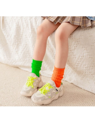 Girl 5-12 Years 7 Pairs Autumn Winter Slouch Cotton Socks Long Crew Socks 