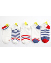 Smiley Mesh 6-12 Years Summer Spring Socks White Set of 5 Pairs KS225