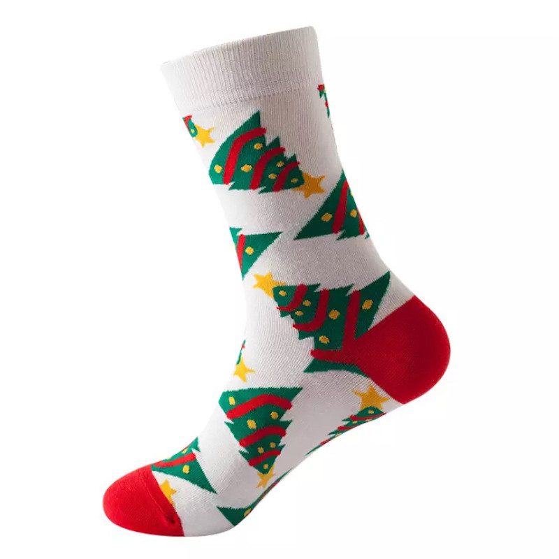Women 5 Pairs EU36-40 High Quality Cotton christmas design holiday Socks