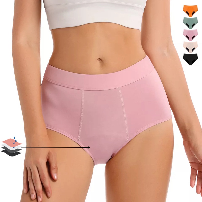 Teens Women Period Menstruation Small-2XL underwear Zero leakage PINK