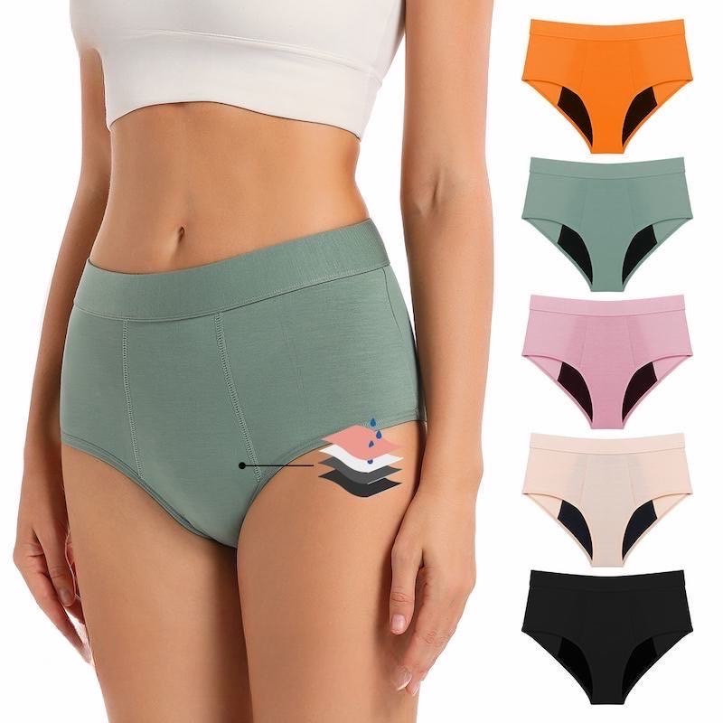 Teens Women Period Menstruation Small-2XL underwear Zero leakage Green