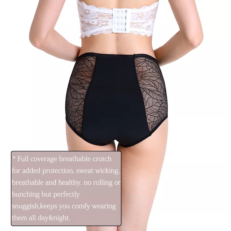 Floral Teens Women XXS-4XL High Waist Lace menstrual leakproof incontinence period underwear SH-PP6303