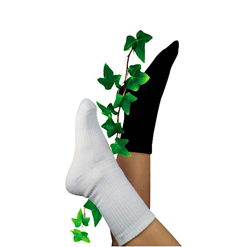 Made in Portugal Organic Cotton Socks EU 35-46 Crew Socks Soft and Breathable Black White Color