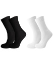 Made in Portugal Bamboo Socks EU 35-46 Crew Socks Anti Odor Soft and Breathable Black White color