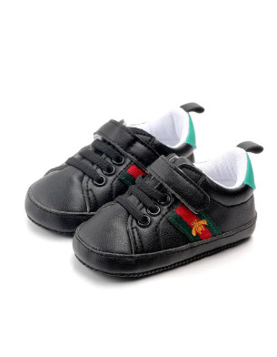 Baby boy shoes pu Anti-slip sneakers 6-18 month Black 
