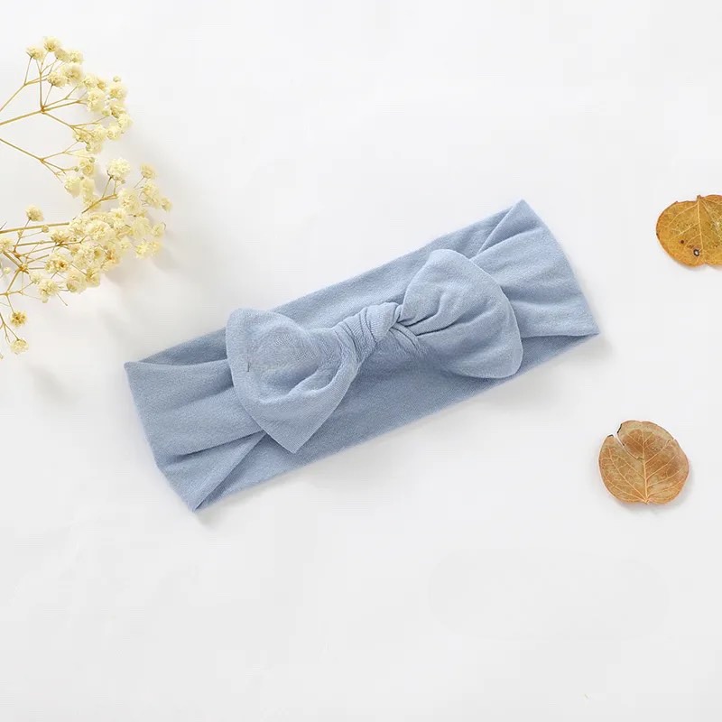 High Elastic Rayon Plain 0-3M Knotted Baby Headbands set of 3 colors