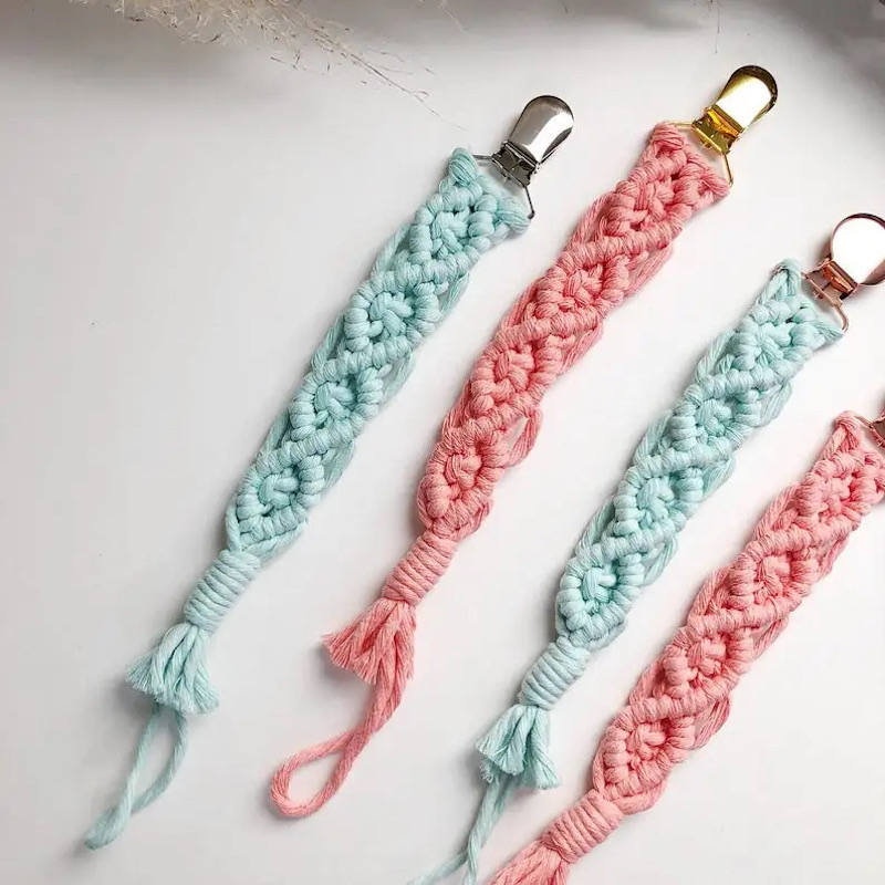 Baby Colorful Crochet Rope Non-Slip Pacifier Chain