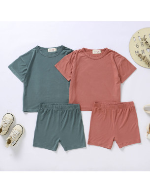 Summer Bamboo Baby T-shirt and short Set Unisex Soft Cool and Natural 