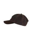 Made in UK Wax Stallington Baseball Cap with Suede Leather Peak One Size Brown