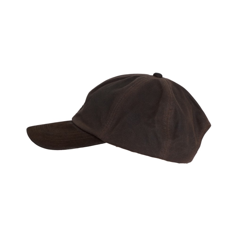 Made in UK Wax Stallington Baseball Cap with Suede Leather Peak One Size Brown