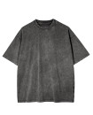Made In Portugal Organic Cotton Oversize T Shirt Acid Wash Black