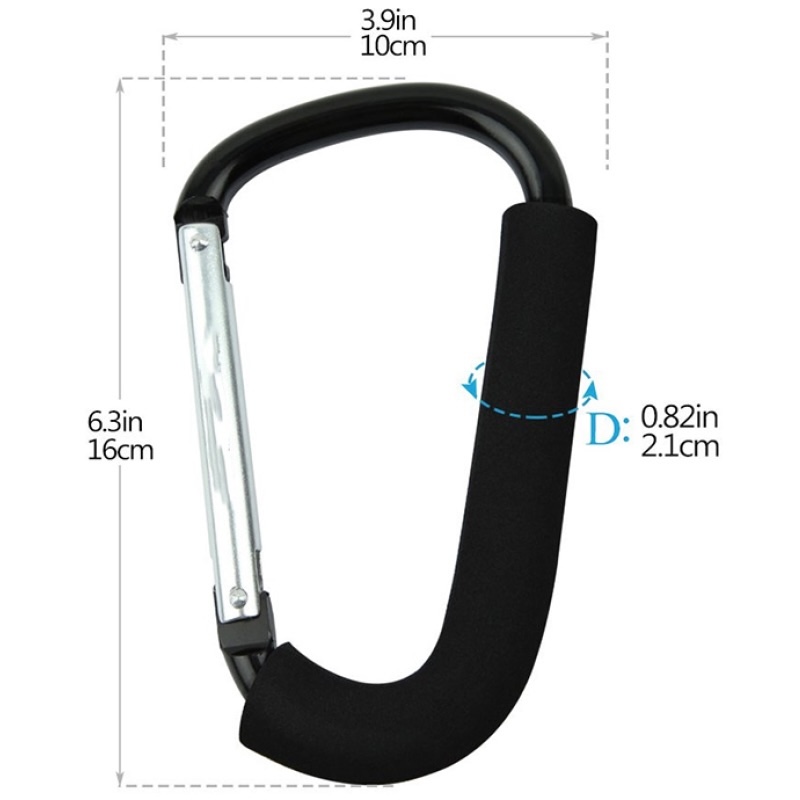 Two Pack High Quality Multi Functional Stroller Hook Clip Max Weight Capacity 100kg