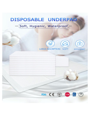 Pack of 10 Super Soft Heavy Absorption Disposable Underpads Multi Use Infants, Menstruation, Incontinence