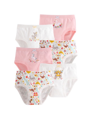 Girls Soft Cotton Pack of 6 Toddler Kids Cool Breathable underwear Briefs Set 1