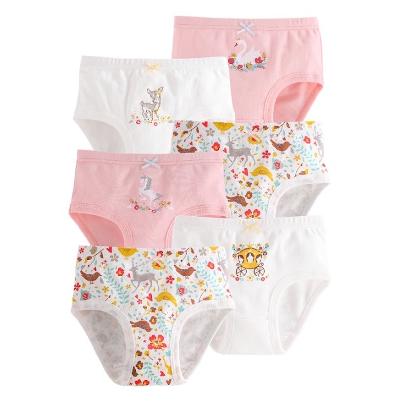 Girls Soft Cotton Pack of 6 Toddler Kids Cool Breathable underwear Briefs Set 1 
