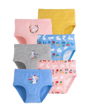 Girls Soft Cotton Pack of 6 Toddler Kids Cool Breathable underwear Briefs Set 2