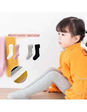Kids Toddler 1Y-8Y Girls Pack of 4 Cable Knit Cotton Pantyhose Leggings