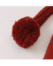 Winter 3M-24M Long Sleeve Knitted Fringed Hem Hooded Baby Sweater RED
