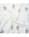 Unisex Star Design Silky Soft Bamboo 75% Bamboo 25% Cotton Breathable Muslin Swaddle- Multi uses Crib Blanket, Nursing Cover,Stroller Cover,Burp Cloth                              