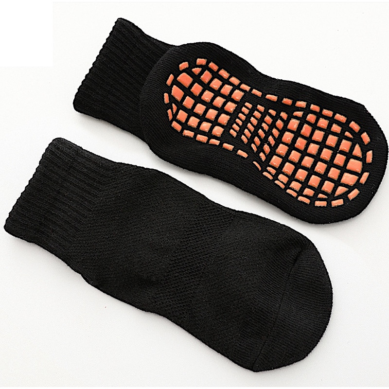 Black Trampoline 3Y- Adult Combed Cotton Socks Non Slip Toddlers, Kids, Adult, Anti Skid Socks