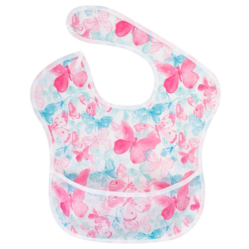 Mom's Choice Waterproof Baby Bibs (2-Pack) Infant 6-24 Months with Pocket Washable, Stain Oil and Odor Resistant 